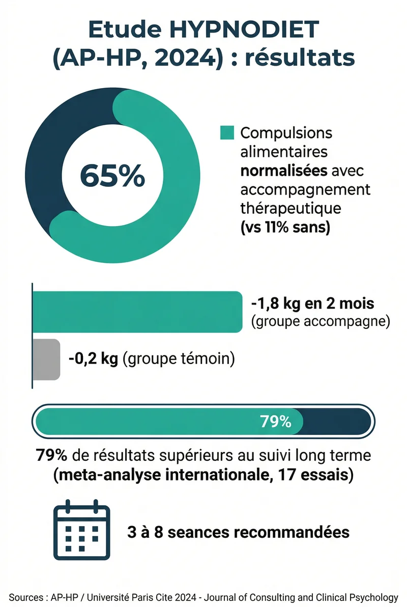 Infographie : résultats étude HYPNODIET AP-HP 2024